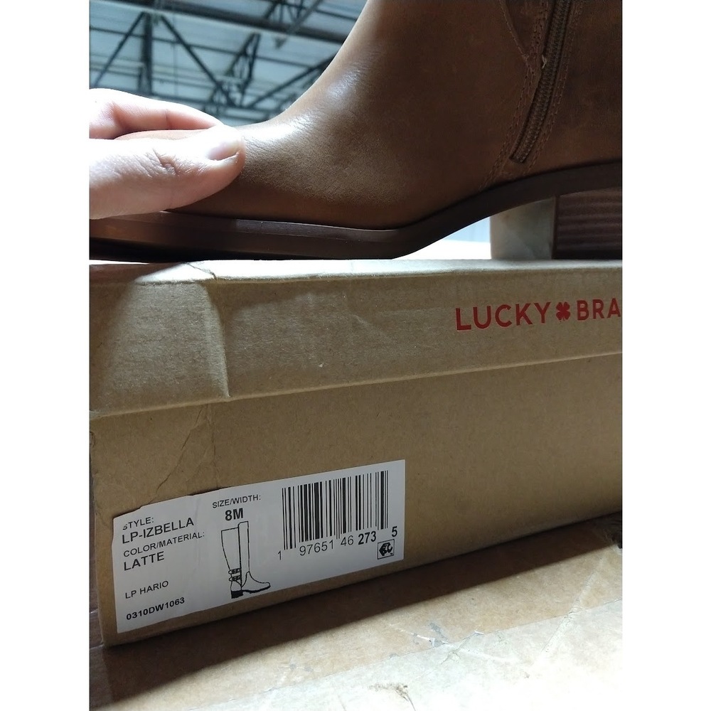 Lucky Brand Women's Izbella Riding Boot Latte Size: 8 - Picture 3 of 3